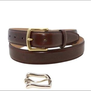 32mm NEW Brown Genuine Saddle Leather Belt Size 42